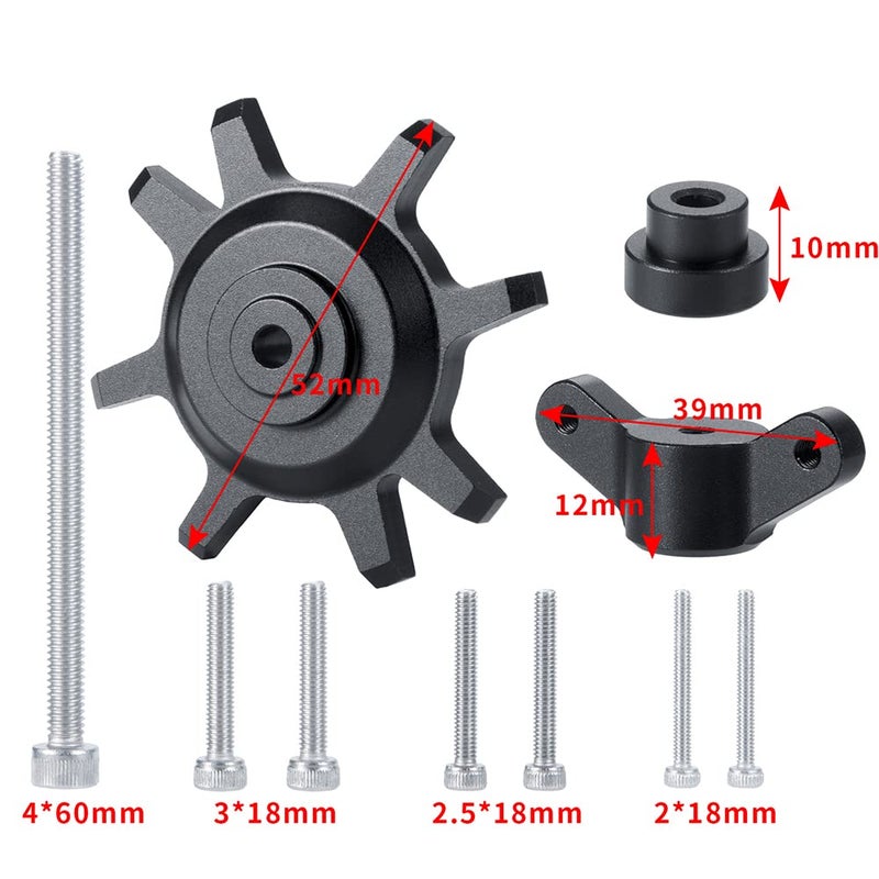 RCLIONS 1.9/2.2 Inch RC Beadlock Wheel Hub Tire Installation&Removal Tool Assembly for TRX4 SCX10 1/10 RC Crawler Car Upgrade Parts (Black) - Image 2
